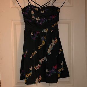 American Eagle Charcoal Floral Dress